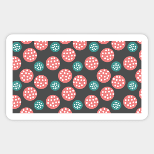 Blue and Pink Circles Seamless Pattern 042#001 Sticker